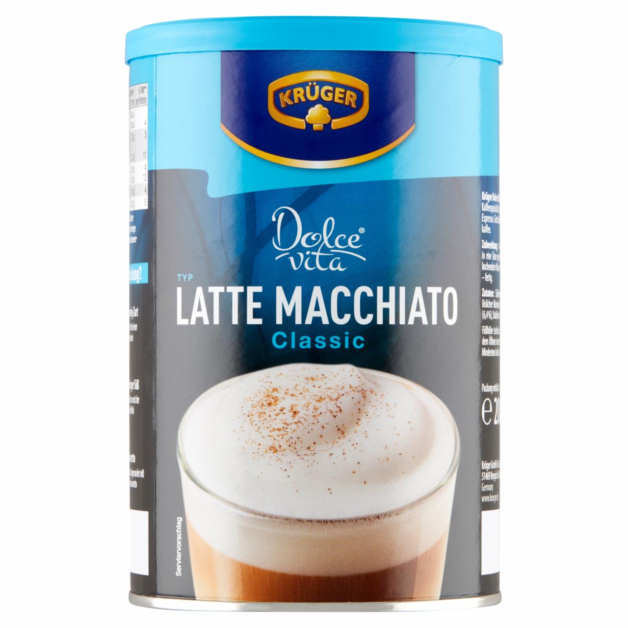 Zdjęcia - Krüger Dolce Vita Latte Macchiato Classic Napój w proszku z kawą rozpuszczalną 200 g