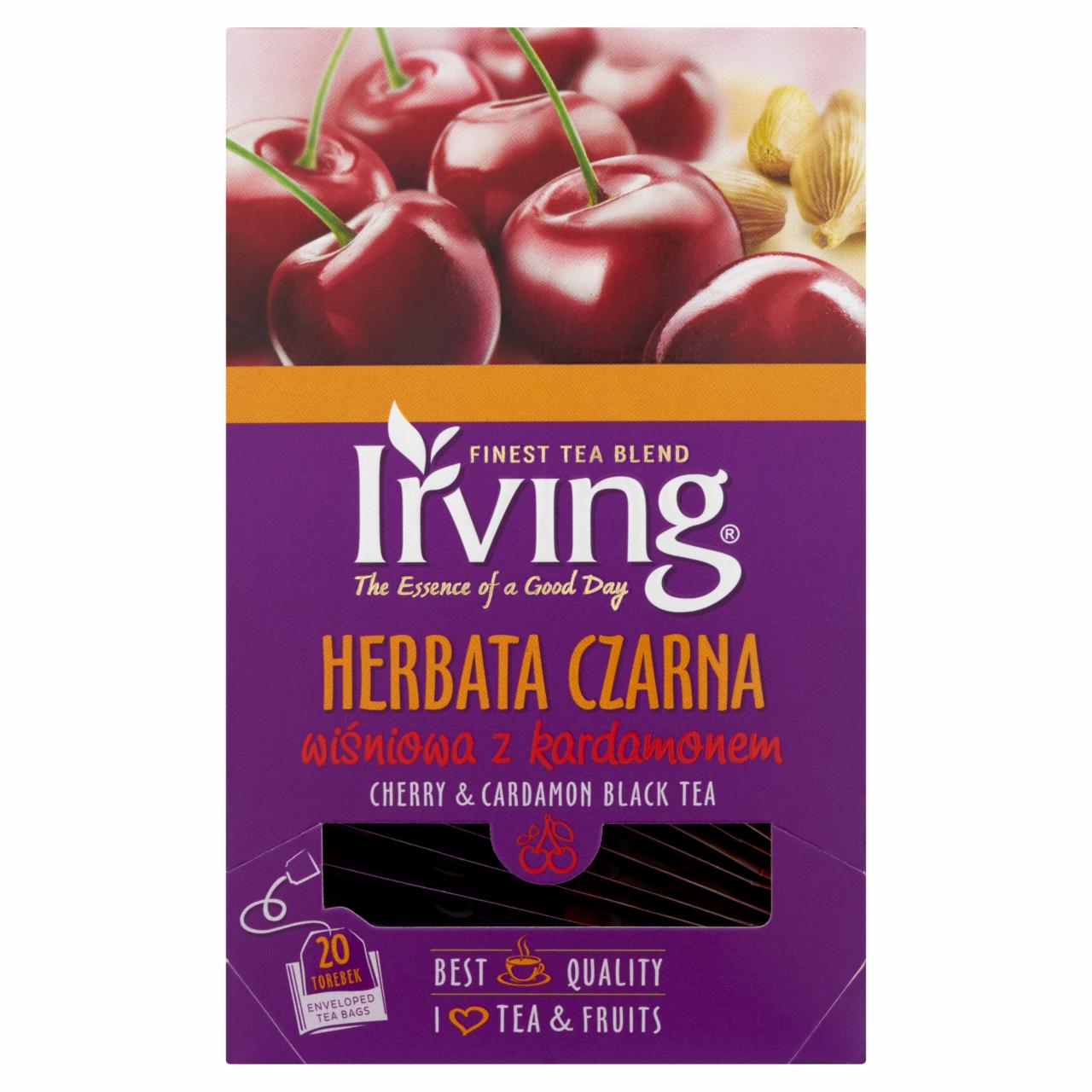 Zdjęcia - Herbata czarna wiśniowa z kardamonem 30 g (20 torebek) Irving