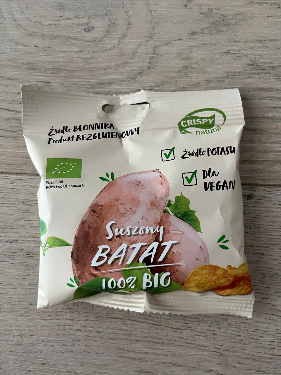 Zdjęcia - Crispy Natural Suszony batat 100 % Bio 18 g