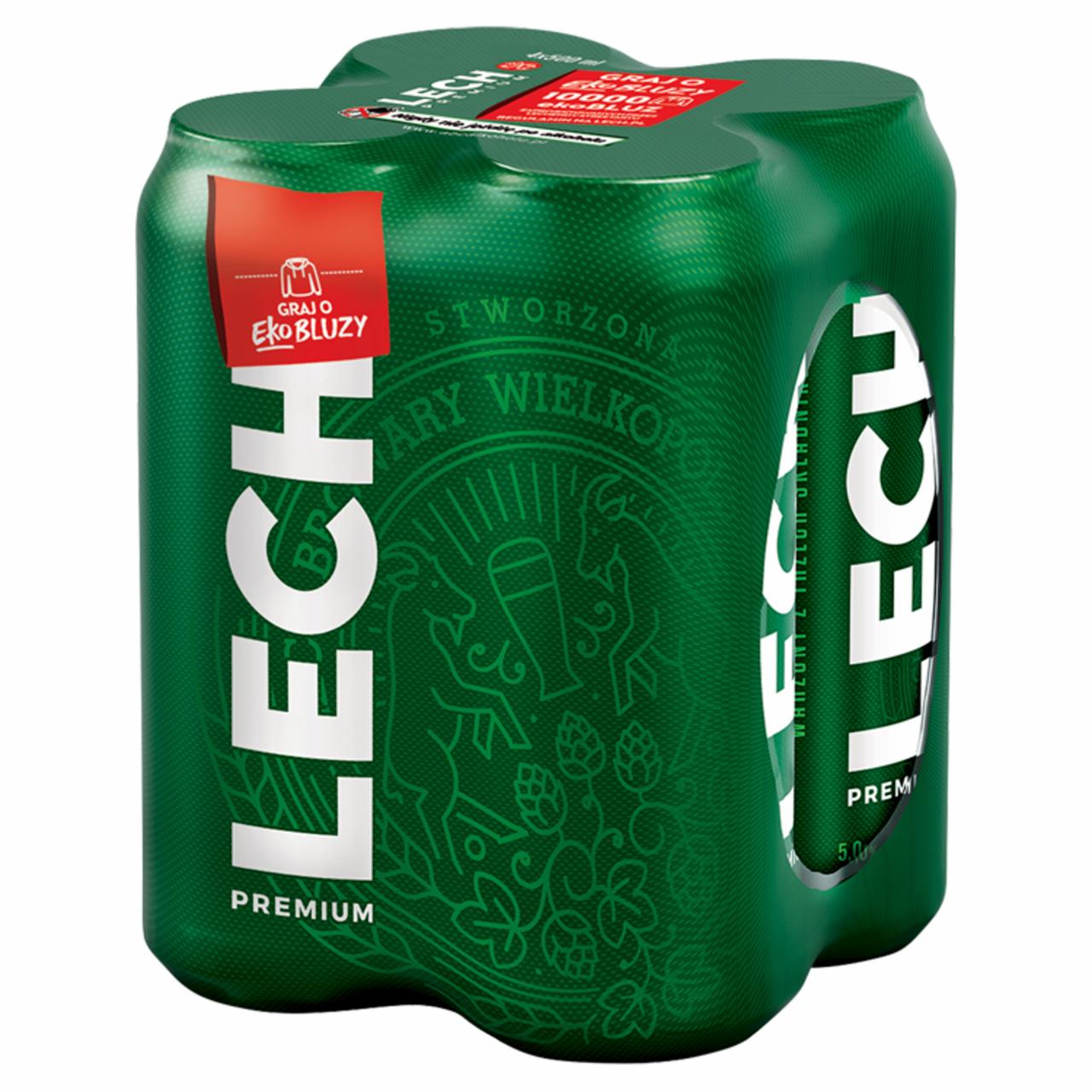 Zdjęcia - Lech Premium Piwo jasne 4 x 500 ml