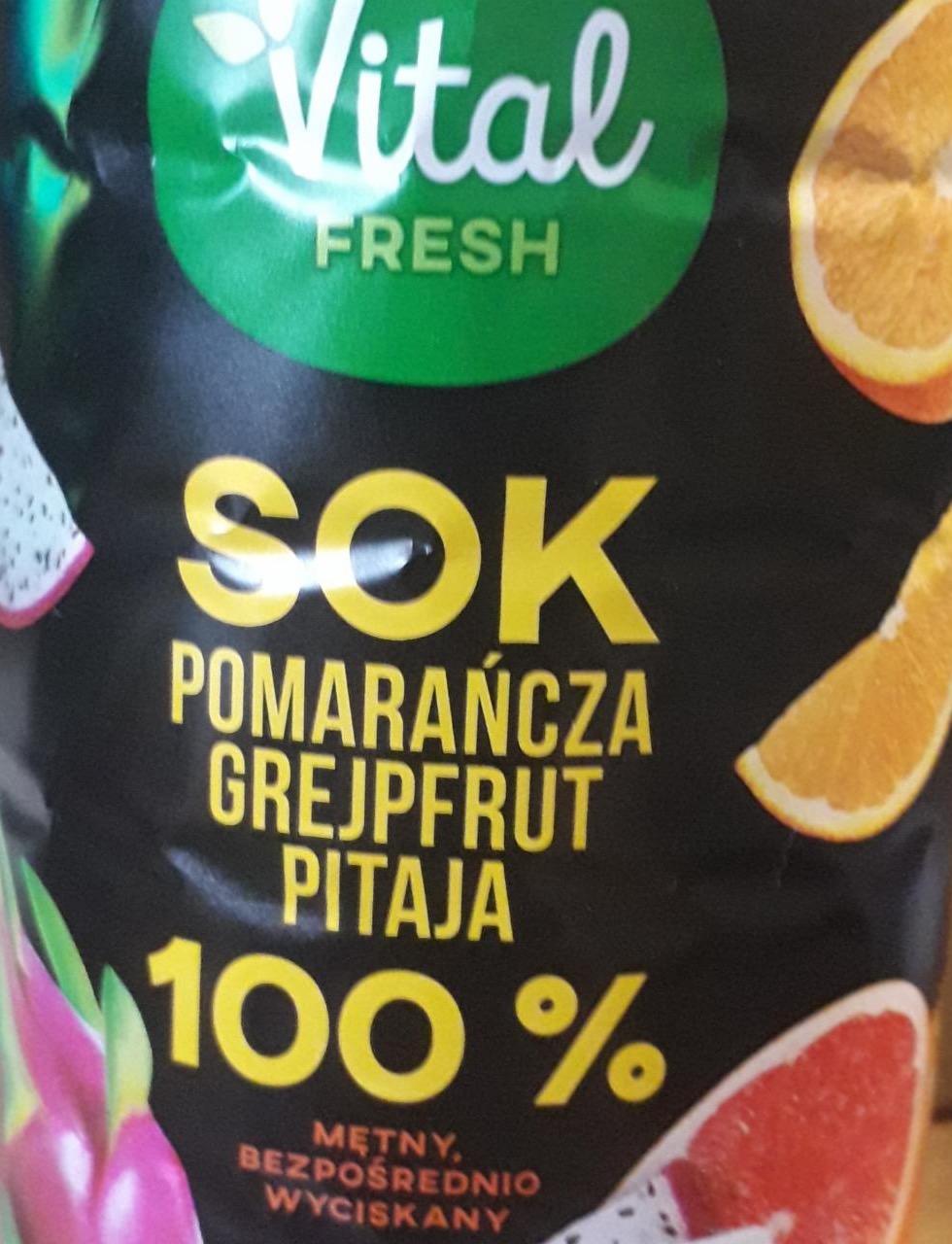 Zdjęcia - Sok pomarańcza grejpfrut pitaja Vital Fresh