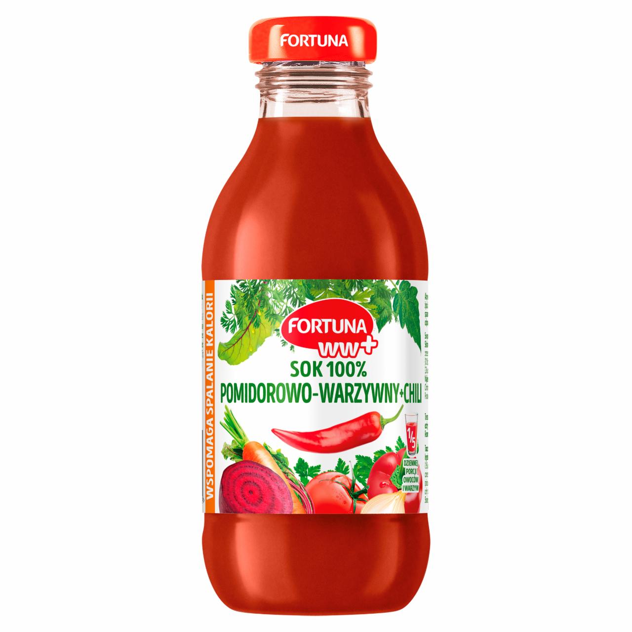 Zdjęcia - Fortuna WW+ Sok 100% pomidorowo-warzywny + chili 300 ml