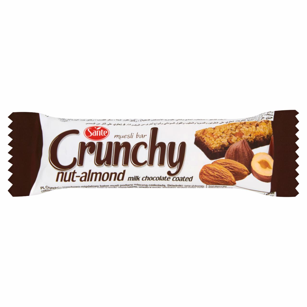 Zdjęcia - Sante Crunchy Orzechowo-migdałowy baton musli podlany czekoladą 35 g