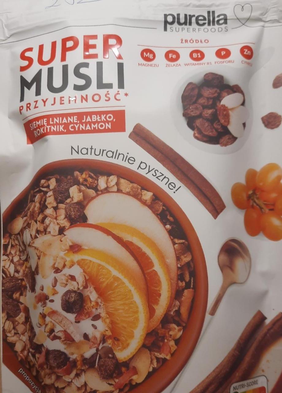 Zdjęcia - Musli Przyjemność z jabłkami, rokitnikiem i cynamonem Purella Superfood