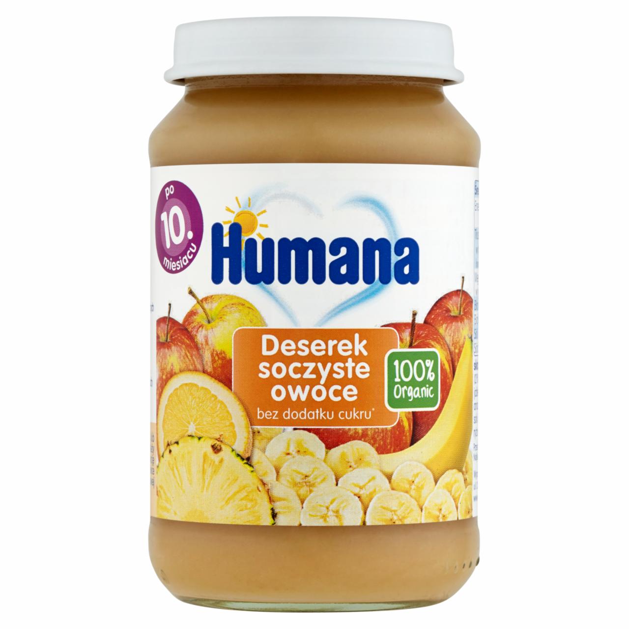 Zdjęcia - Humana 100% Organic Deserek soczyste owoce po 10. miesiącu 190 g