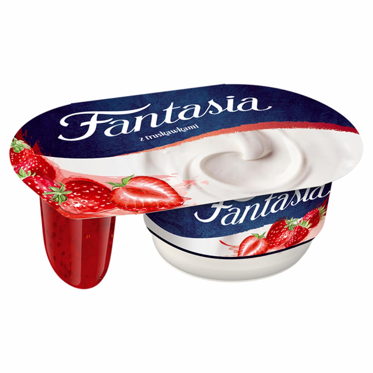 Zdjęcia - Fantasia Jogurt kremowy z truskawkami 122 g
