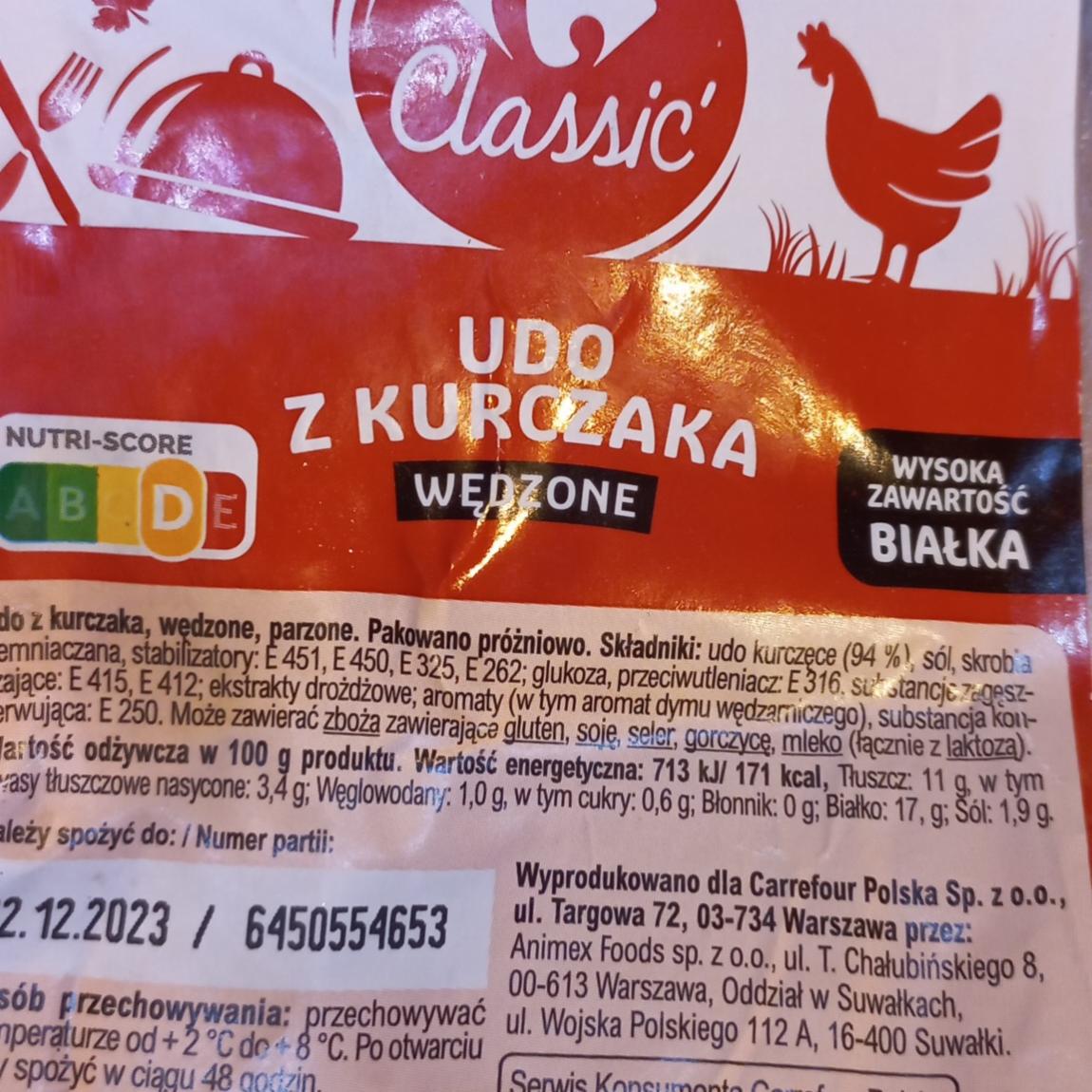 Zdjęcia - Udo z kurczaka wędzone Carrefour Classic