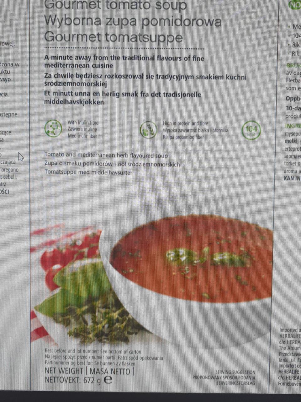 Zdjęcia - Zupa pomidorowa Herbalife