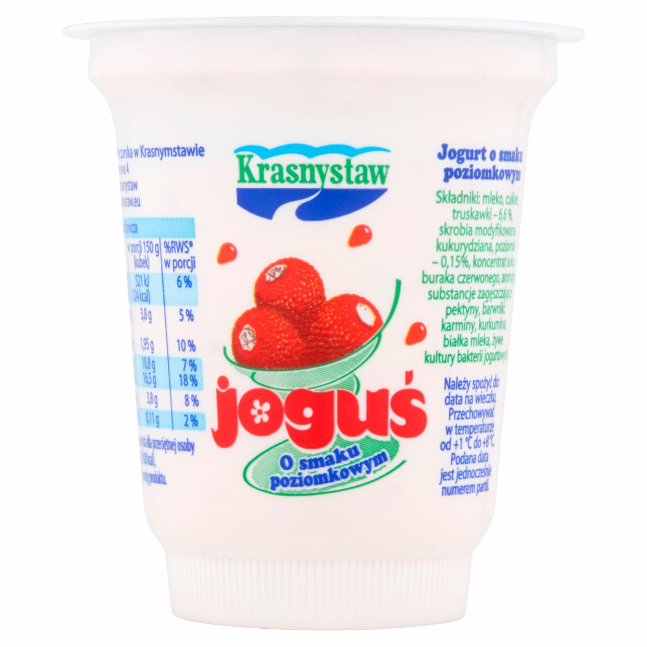 Zdjęcia - Krasnystaw Joguś Jogurt o smaku poziomkowym 150 g