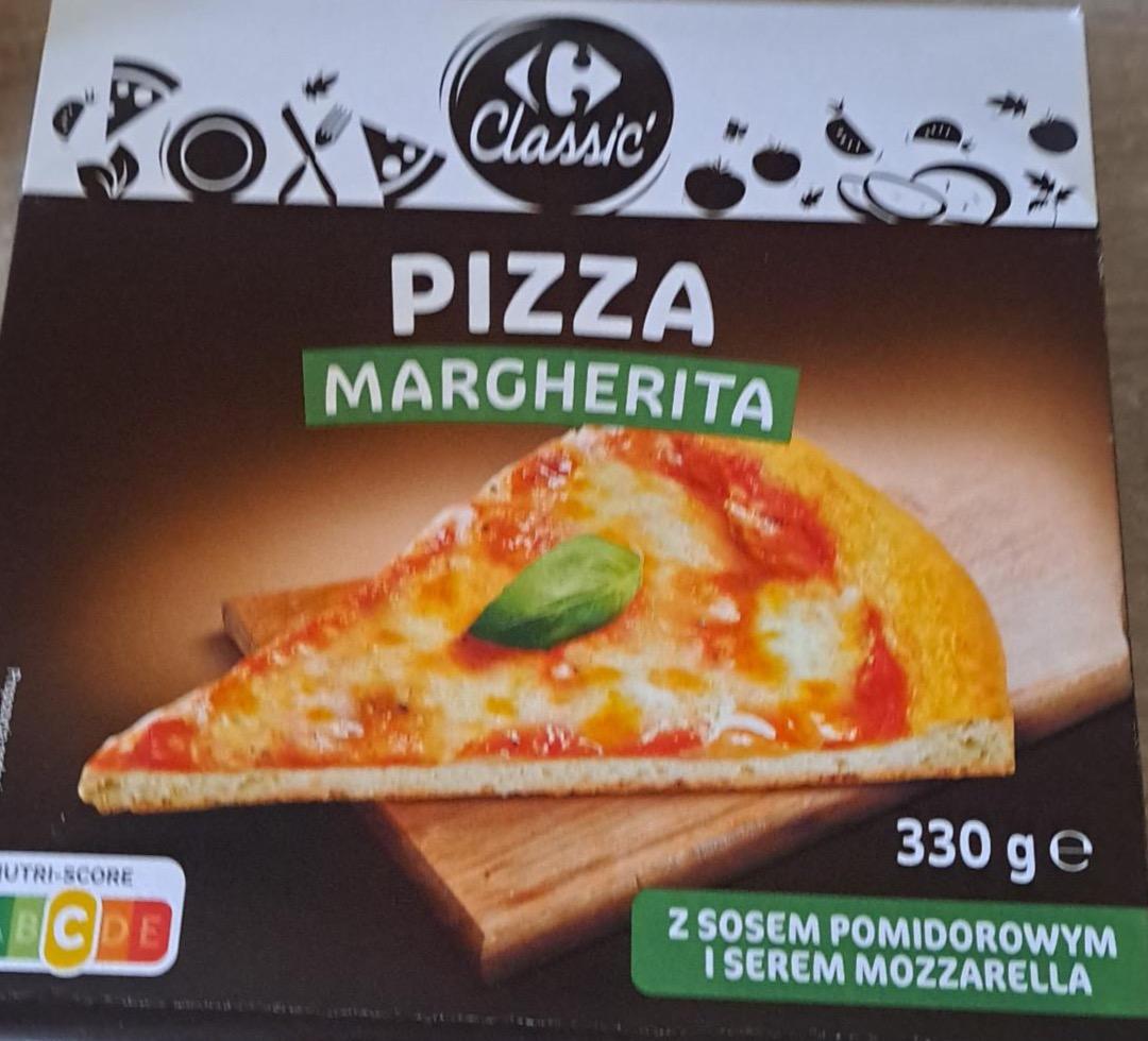 Zdjęcia - Pizza margherita z sosem pomidorowym i serem mozzarella Carrefour Classic