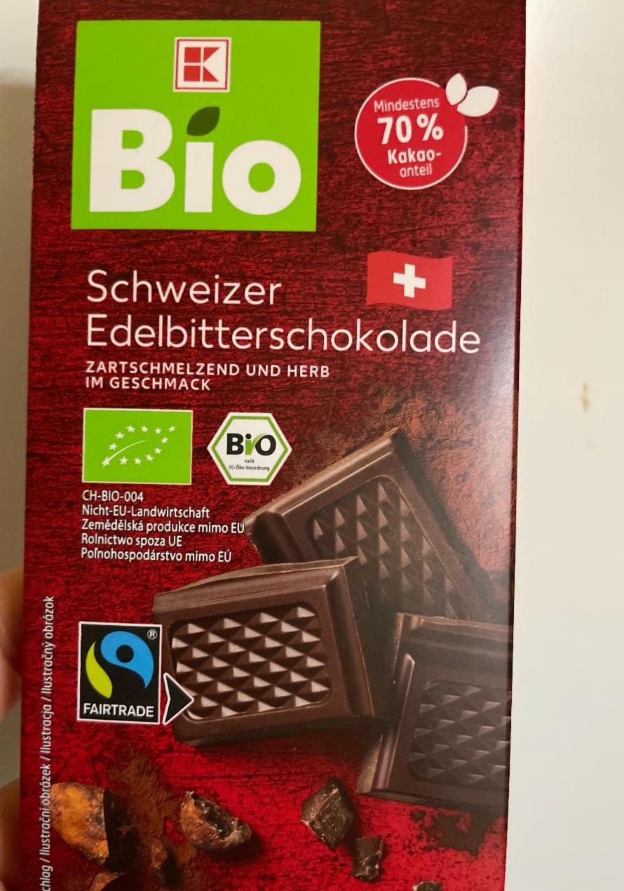 Zdjęcia - Schwweizer Edelbitterschkolade Bio Kaufland