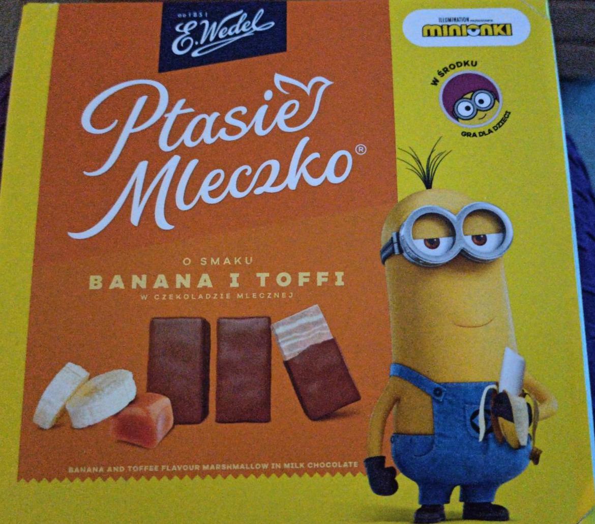 Zdjęcia - Ptasie mleczko o smaku banana i toffi w czekoladzie mlecznej E. Wedel