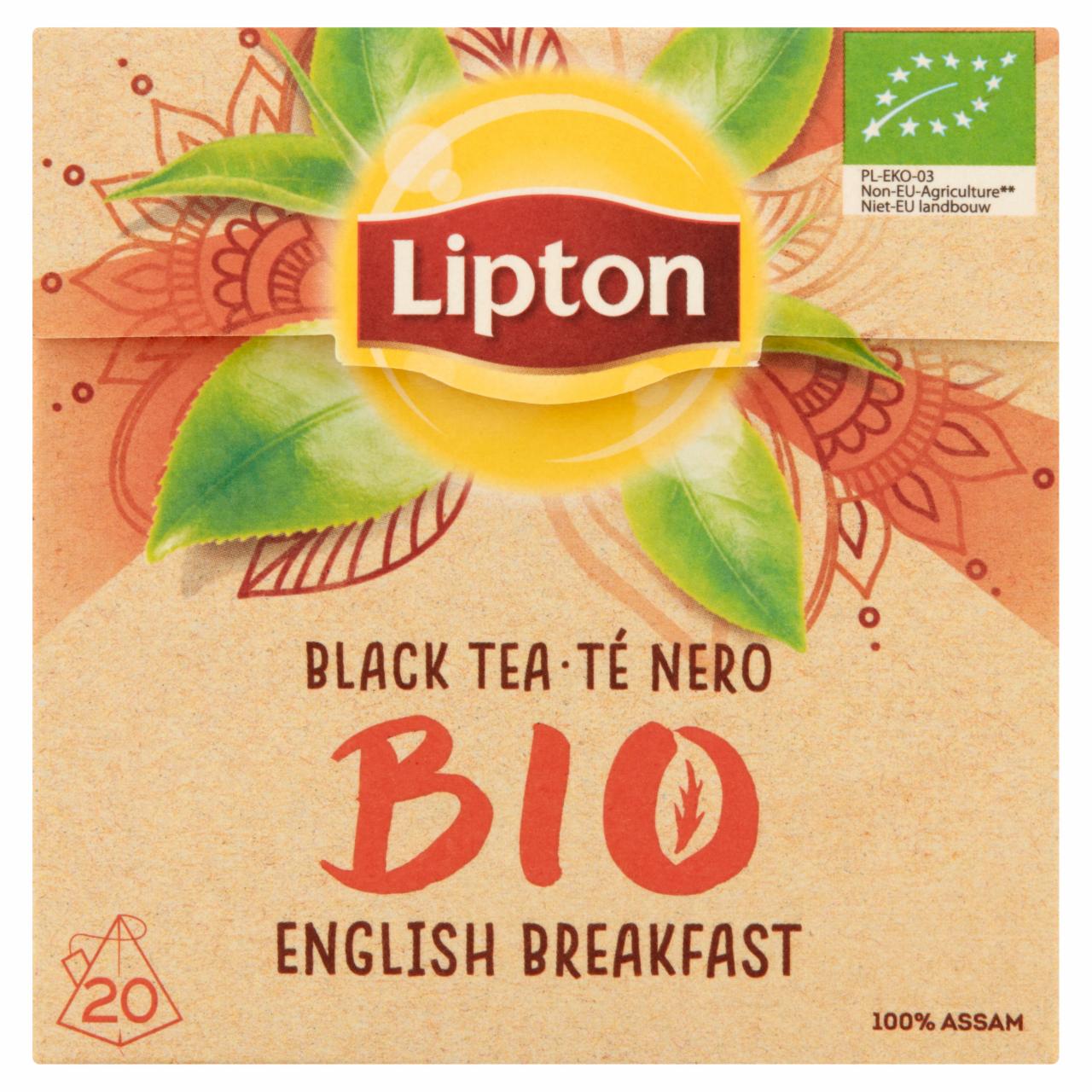 Zdjęcia - Lipton Bio Organiczna herbata czarna 36 g (20 torebek)