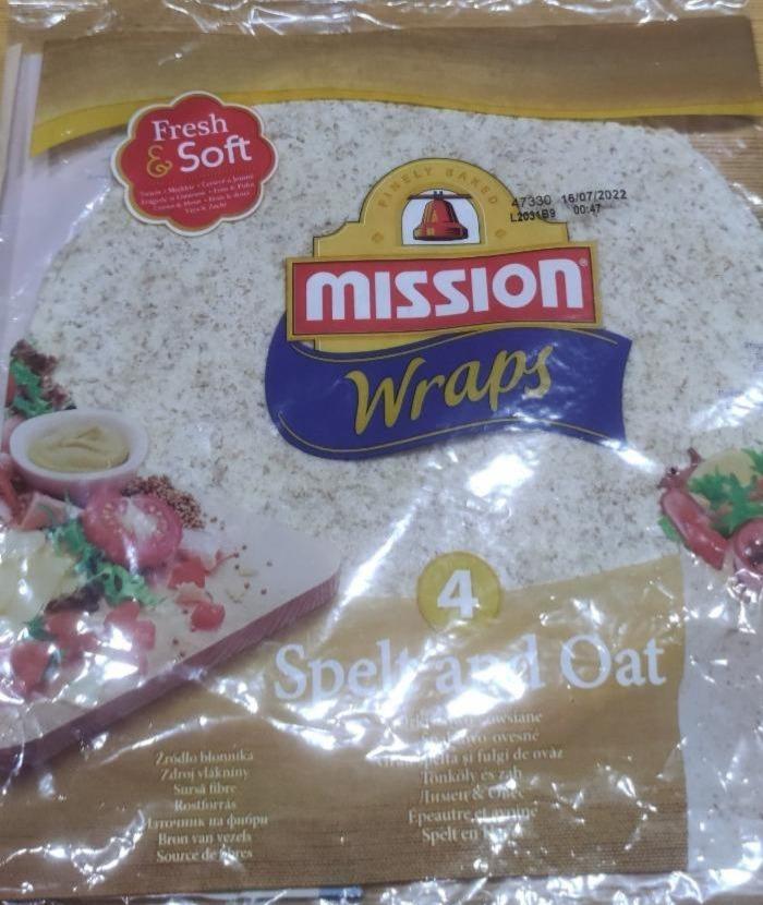 Zdjęcia - Mission Wraps Tortile z mąki pszennej i orkiszowej z płatkami owsianymi