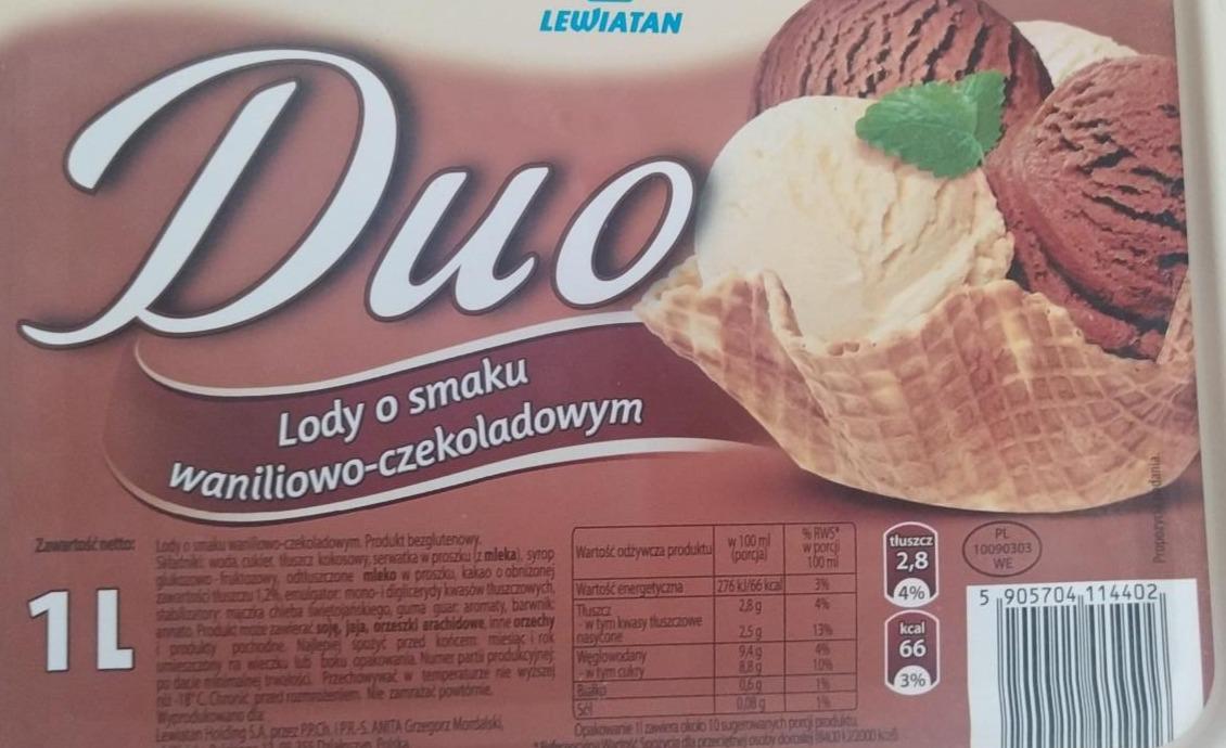 Zdjęcia - lody Duo waniliowo-czekoladowe Lewiatan