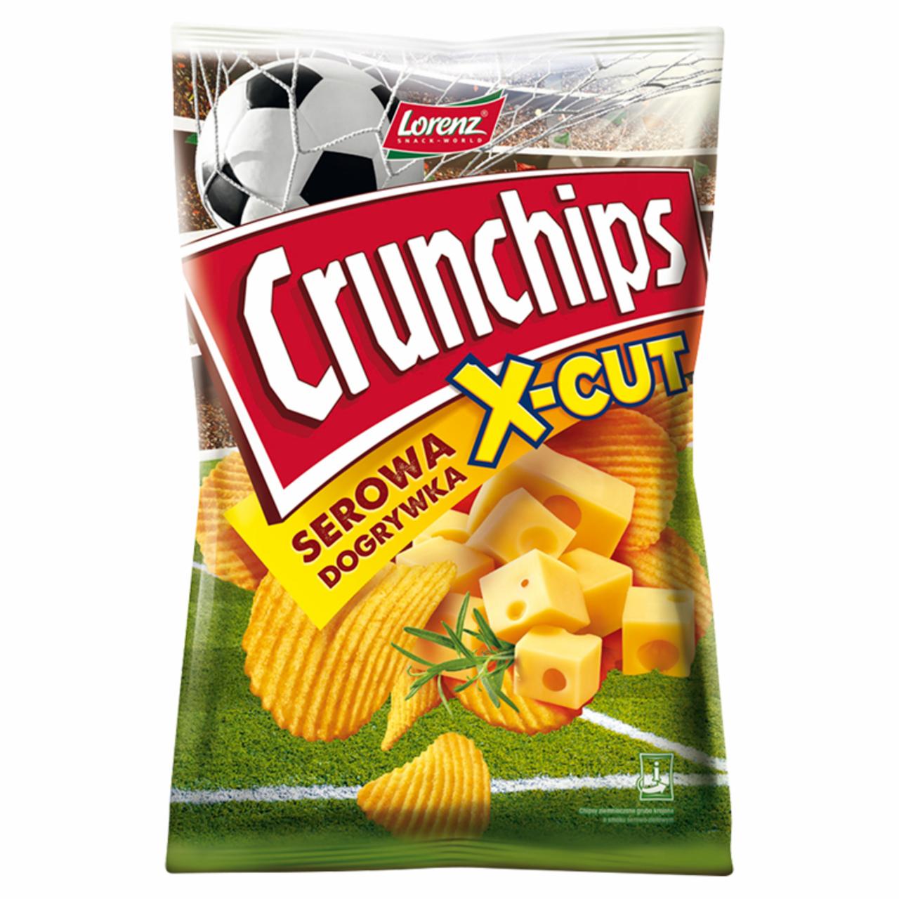 Zdjęcia - Crunchips X-Cut Chipsy ziemniaczane o smaku serowa dogrywka 140 g