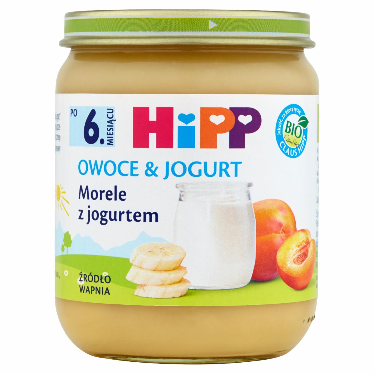 Zdjęcia - HiPP BIO Owoce & Jogurt Morele z jogurtem po 6. miesiącu 160 g