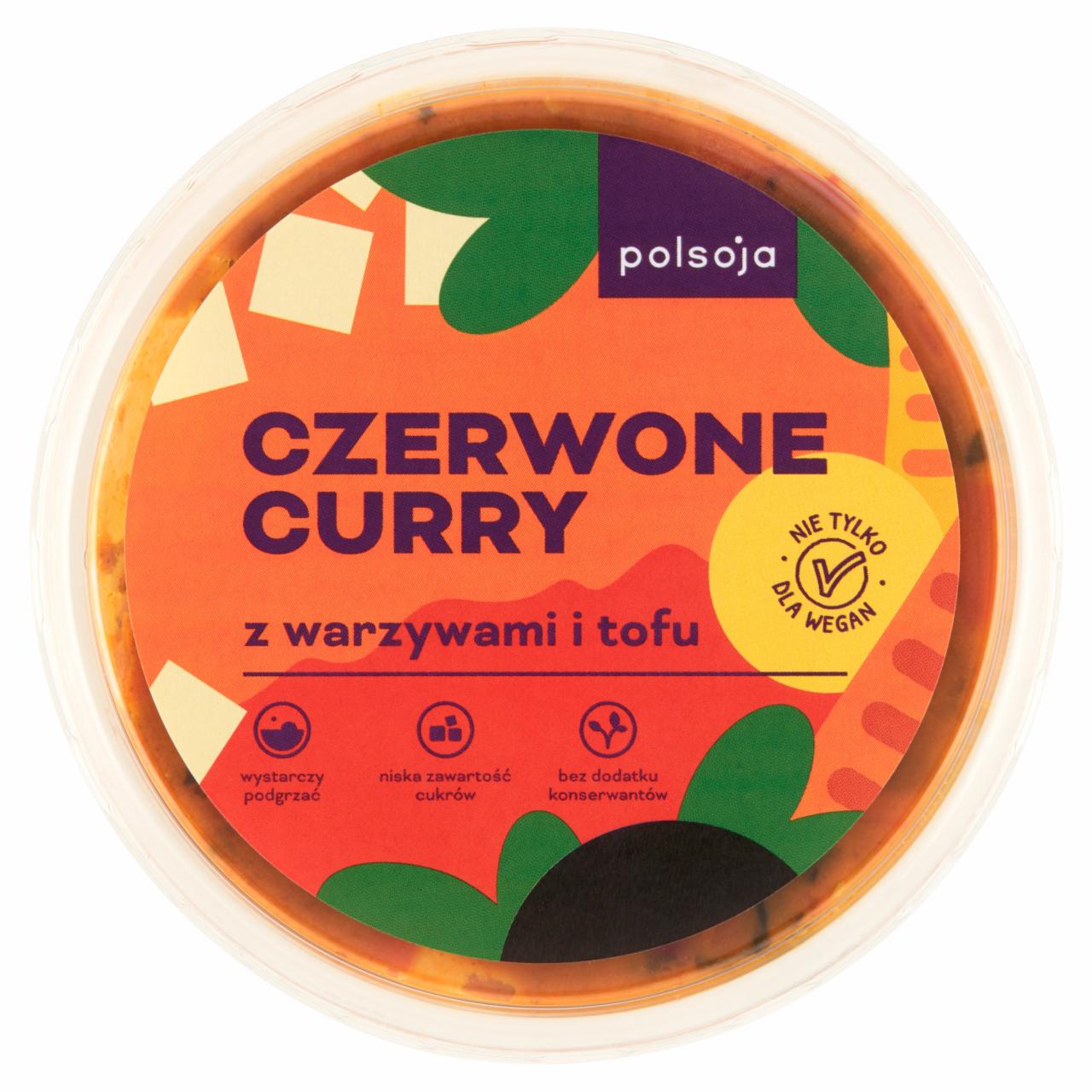 Zdjęcia - Polsoja Czerwone curry z warzywami z tofu 180 g
