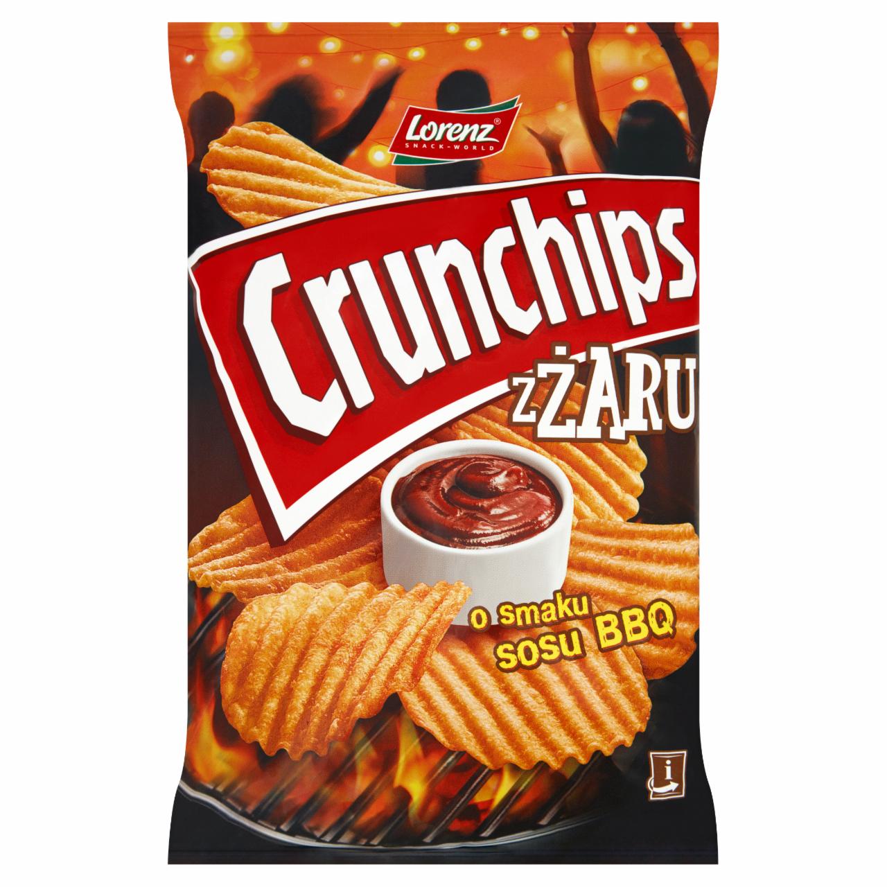 Zdjęcia - Crunchips zŻaru Chipsy ziemniaczane o smaku sosu BBQ 140 g