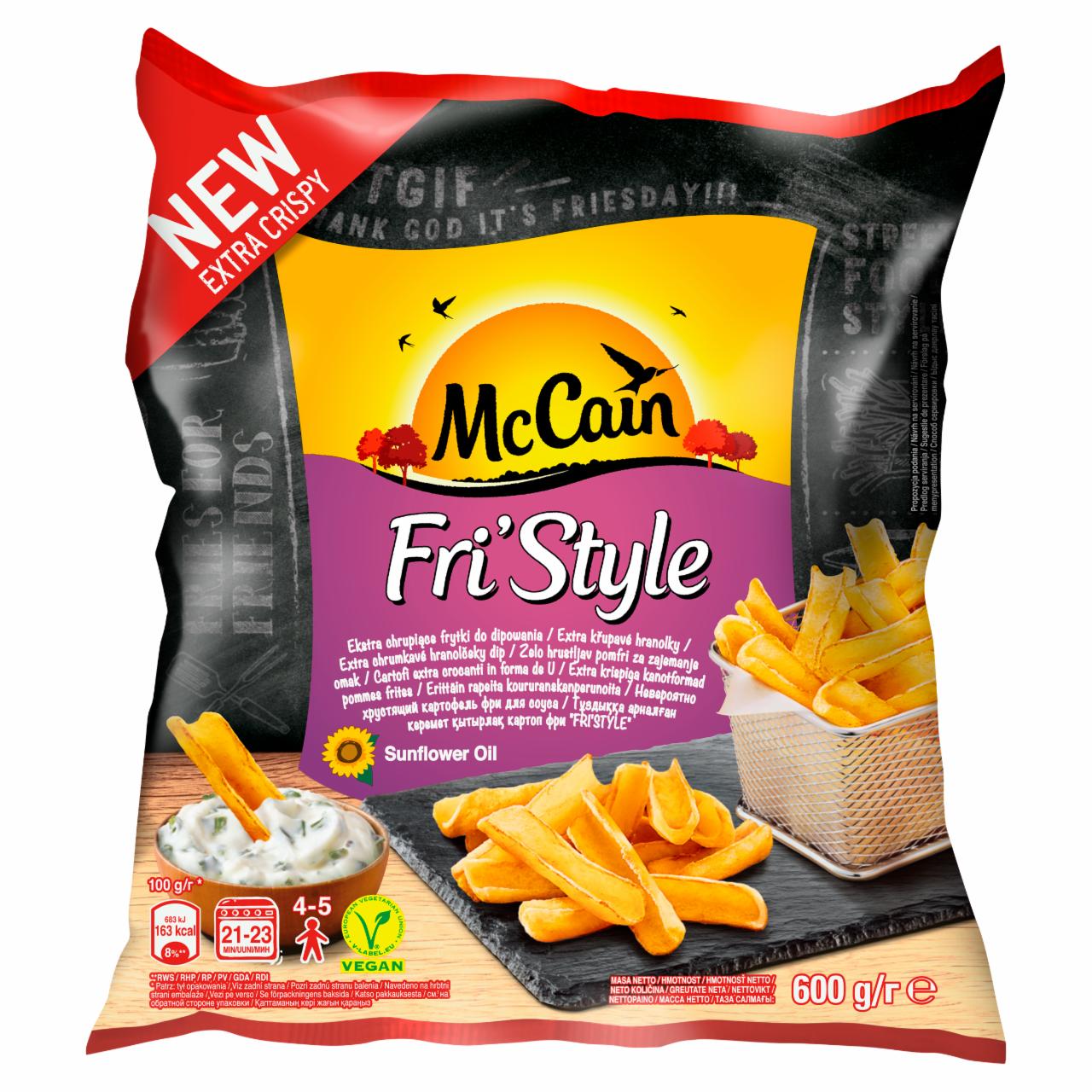 Zdjęcia - McCain Fri'Style Ekstra chrupiące frytki do dipowania 600 g