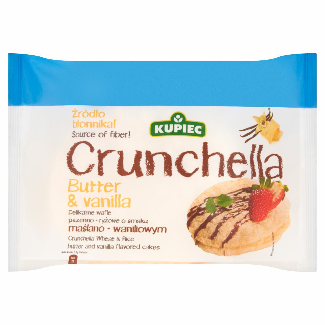 Zdjęcia - Kupiec Crunchella Butter and Vanilla Delikatne wafle pszenno-ryżowe o smaku maślano-waniliowym 44 g
