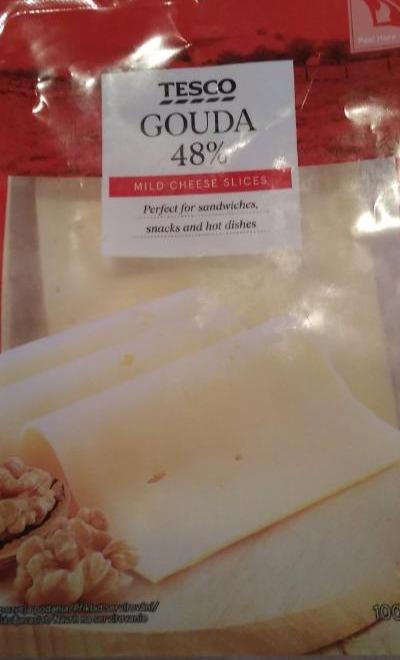 Zdjęcia - Mild cheese slices GOUDA 48% Tesco