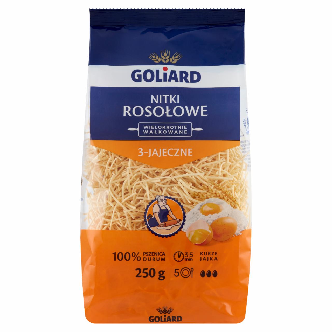 Zdjęcia - Makaron 3-jajeczny nitki rosołowe 250 g Goliard