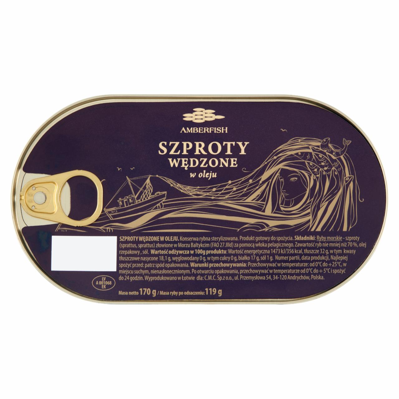 Zdjęcia - Amberfish Szproty wędzone w oleju 170 g