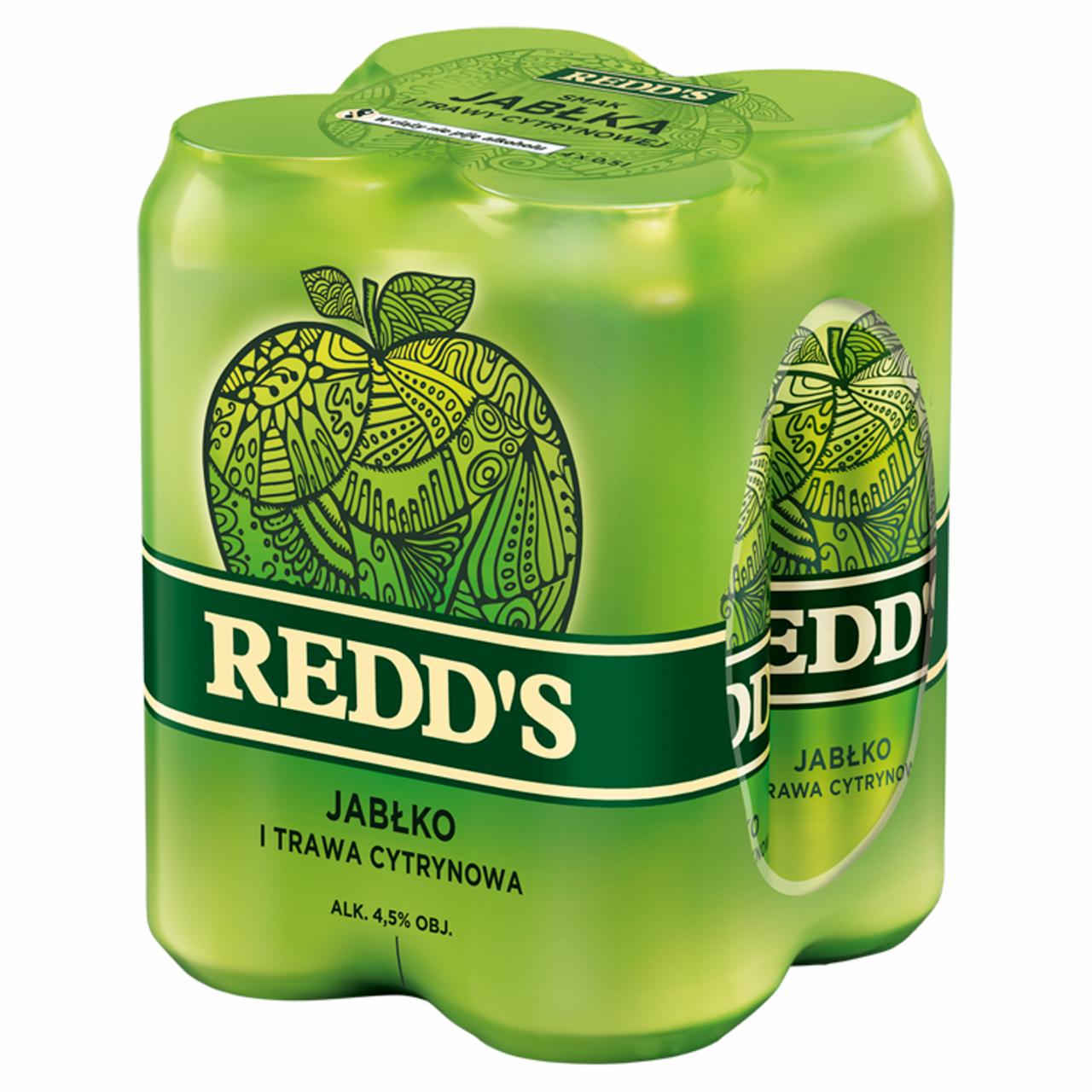 Zdjęcia - Redd's Piwo smak jabłka i trawy cytrynowej 4 x 0,5 l
