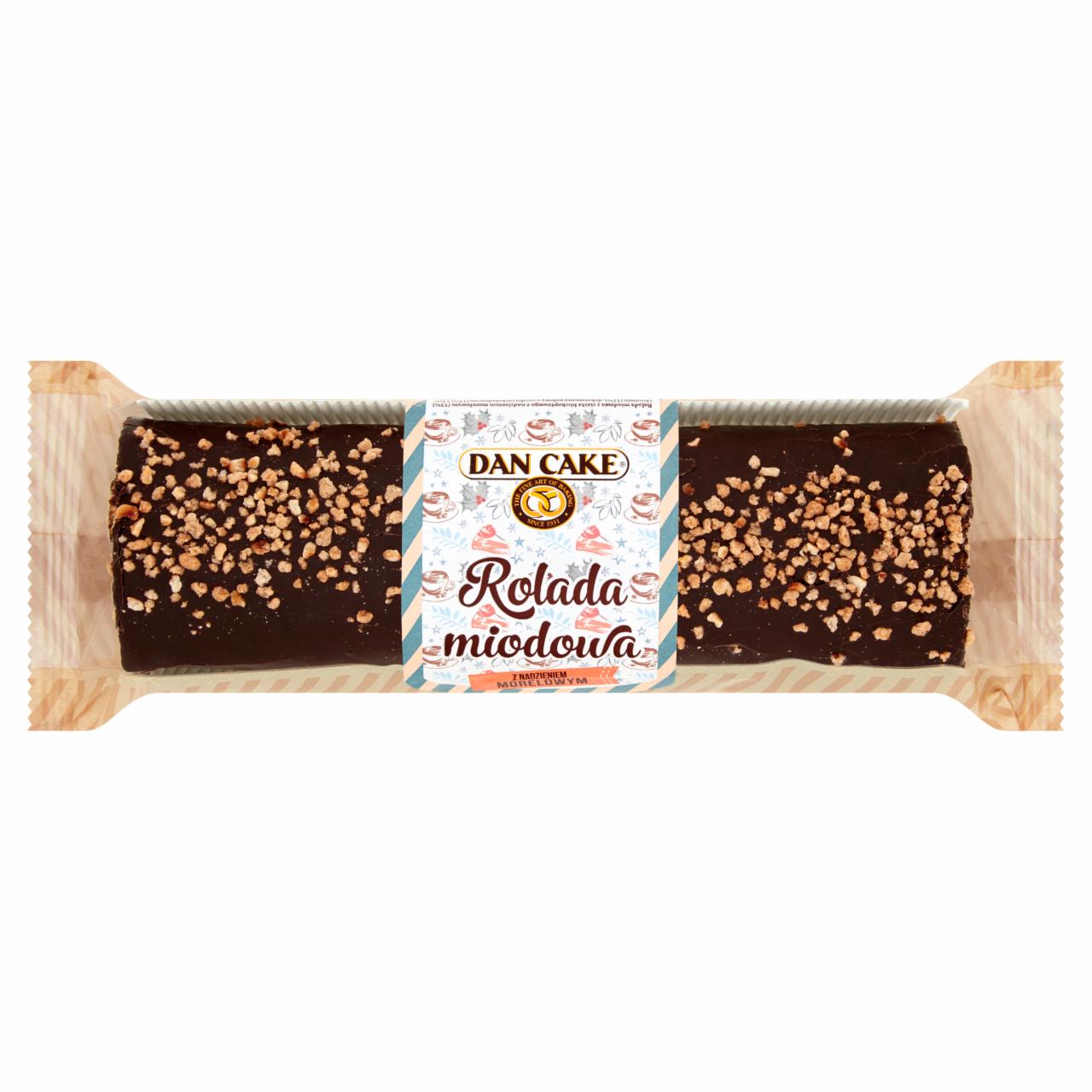 Zdjęcia - Dan Cake Rolada miodowa z nadzieniem morelowym 300 g