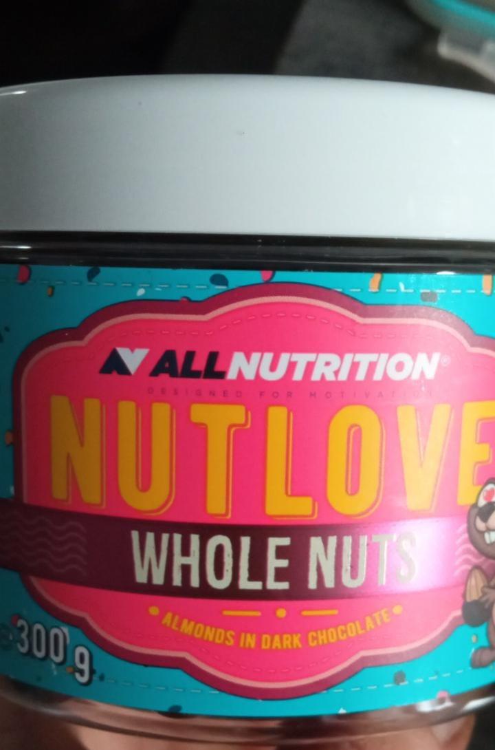 Zdjęcia - Nutlove Whole Nuts Almonds in Dark Chocolate Allnutrition