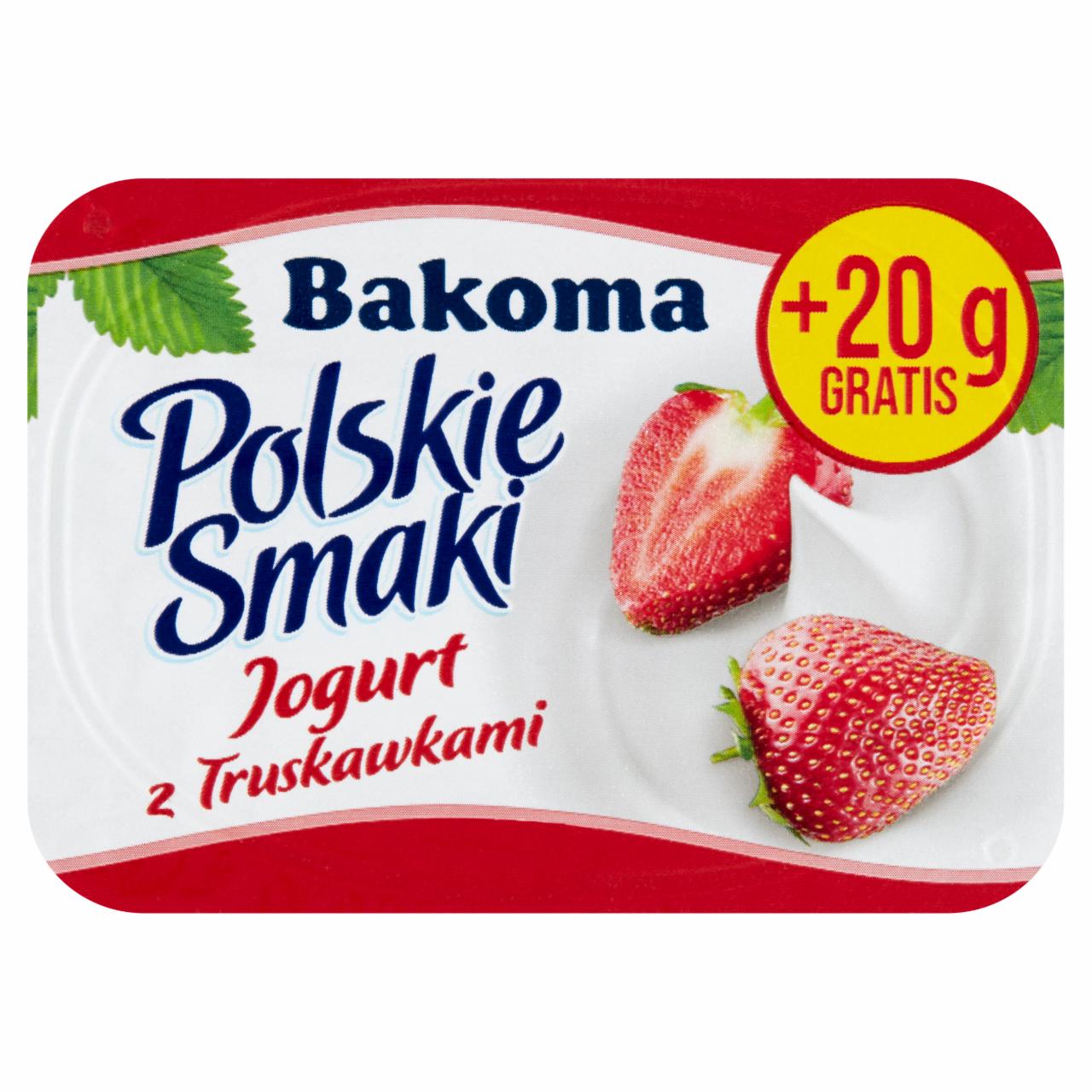 Zdjęcia - Bakoma Polskie Smaki Jogurt z truskawkami 120 g