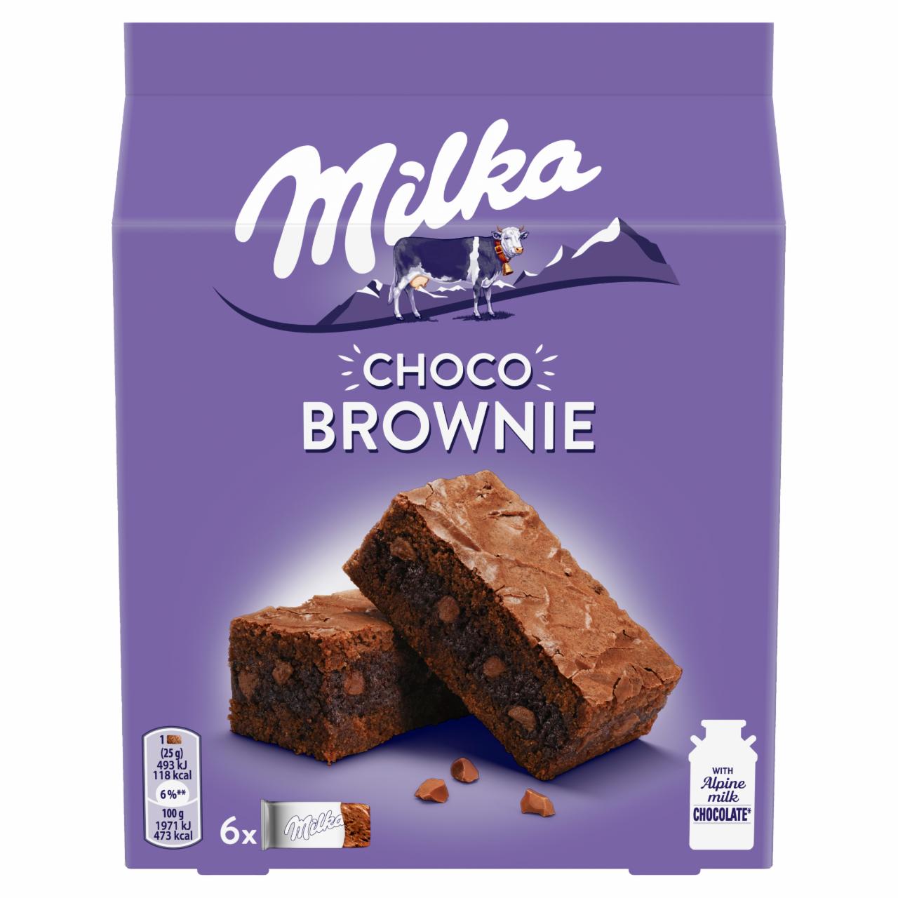 Zdjęcia - Milka Choco Brownie Ciastka z czekoladą i kawałkami czekolady mlecznej 150 g (6 sztuk)