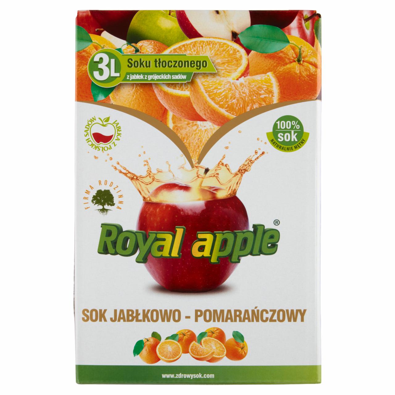 Zdjęcia - Royal apple Sok jabłkowo-pomarańczowy 3 l