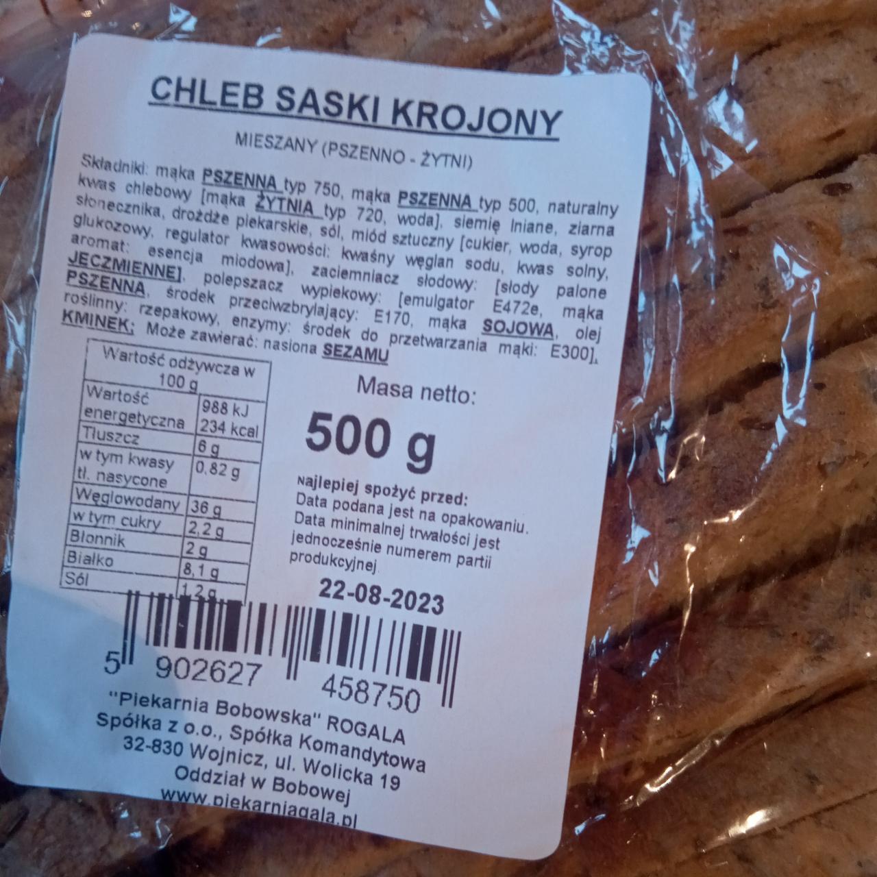 Zdjęcia - Chleb saski krojony mieszany pszenno - żytni Piekarnia Bobowska