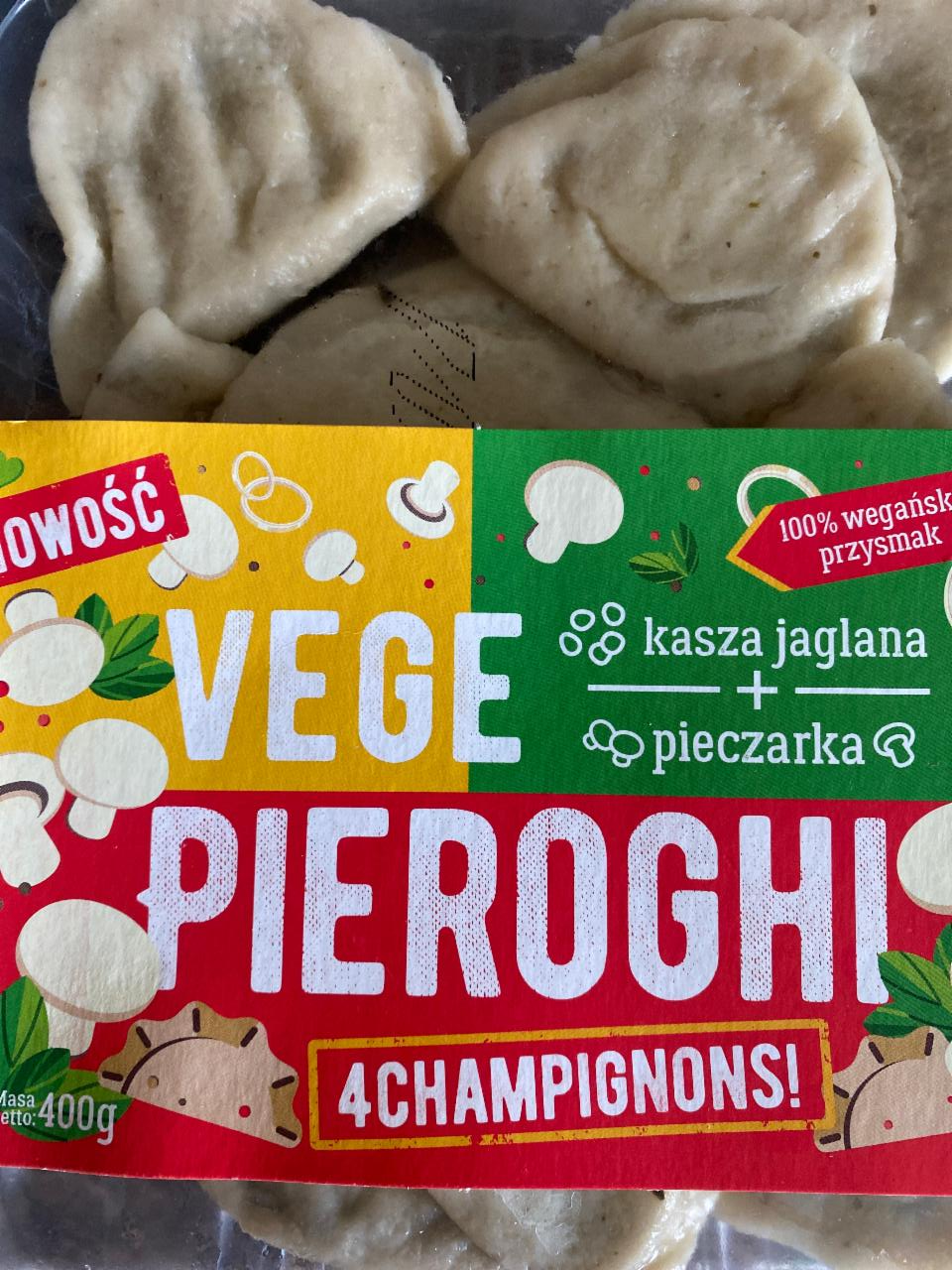 Zdjęcia - Vege Pieroghi 4 champignons Kasza jaglana + pieczarka