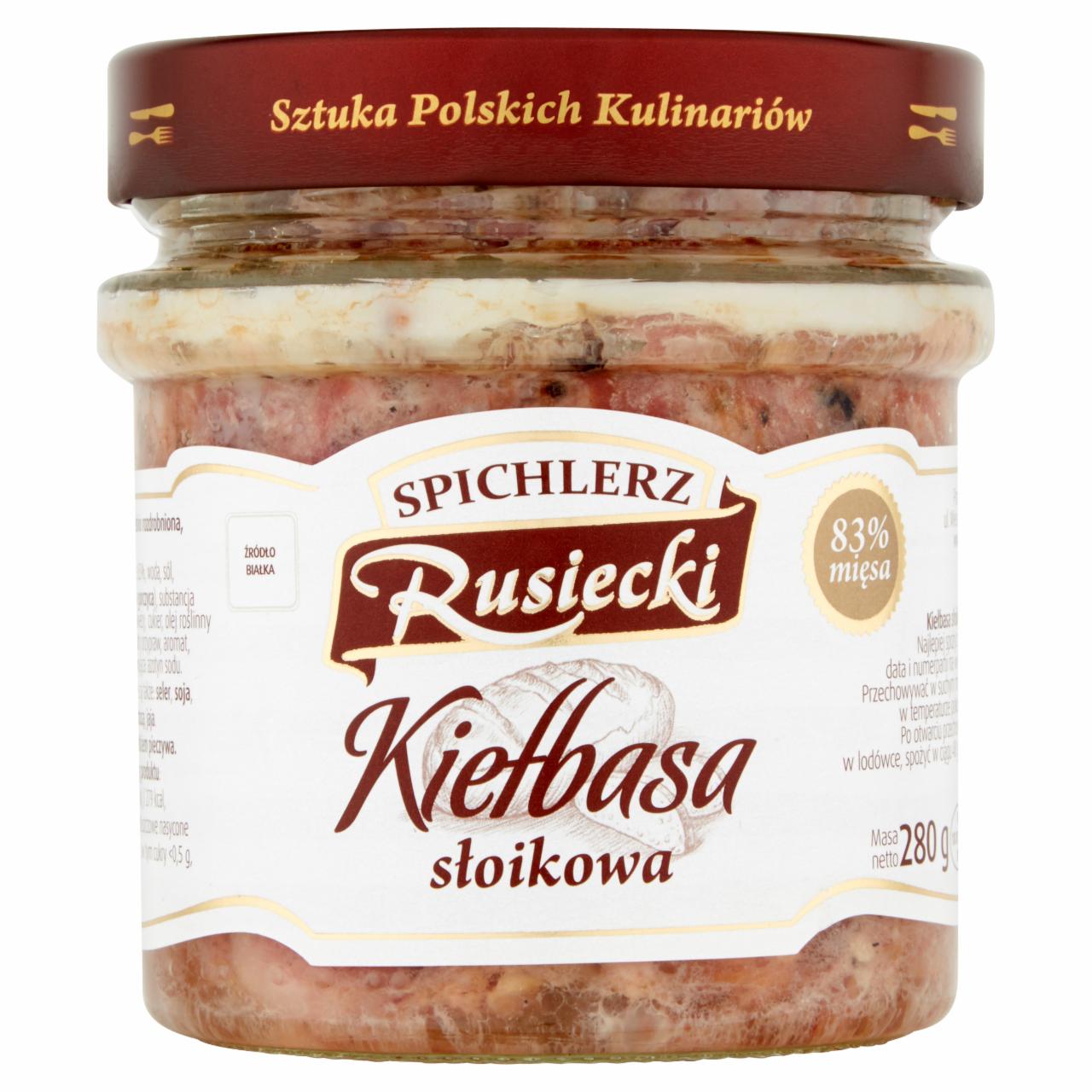 Zdjęcia - Spichlerz Rusiecki Kiełbasa słoikowa 280 g