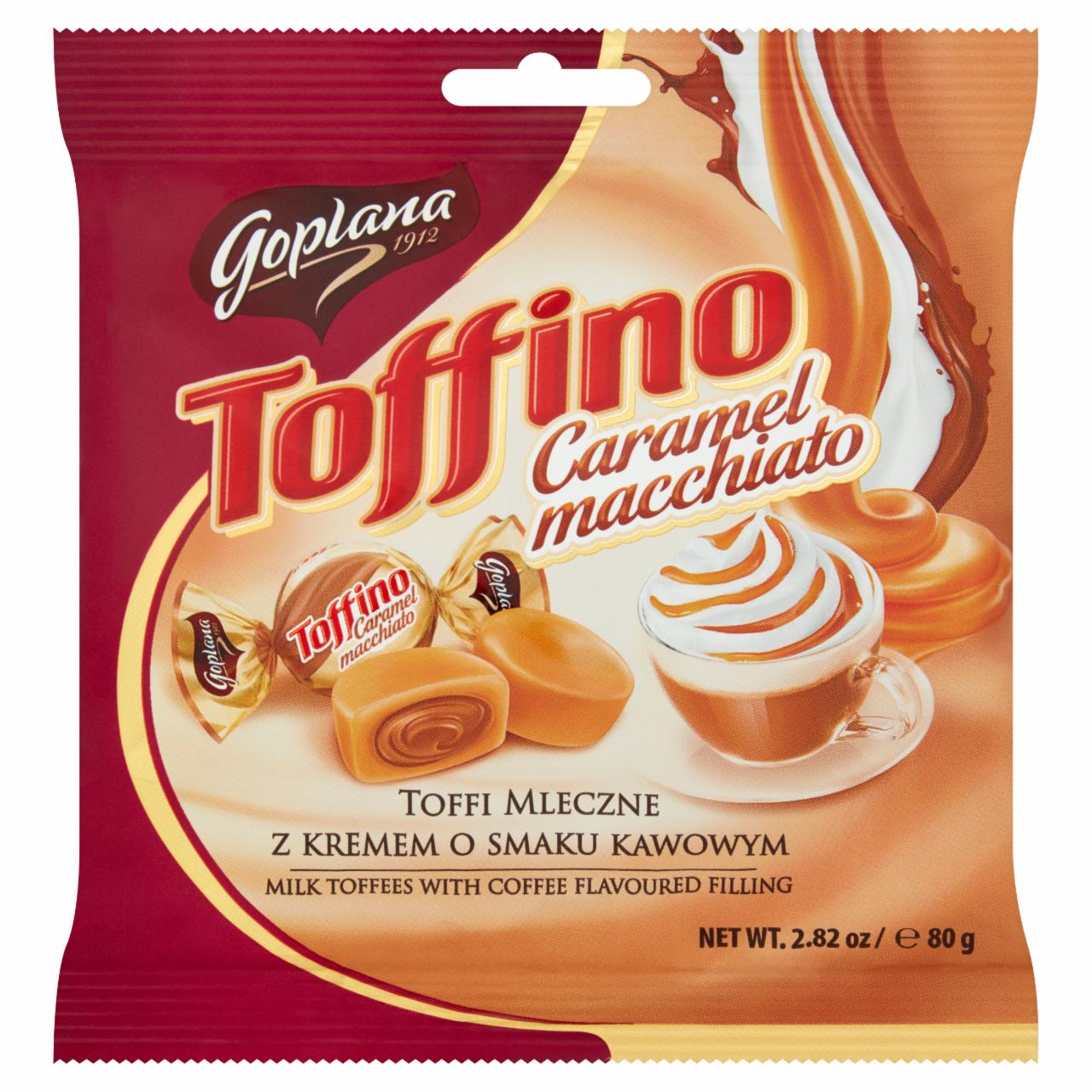 Zdjęcia - Goplana Toffino Caramel macchiato Toffi mleczne z kremem o smaku kawowym 80 g
