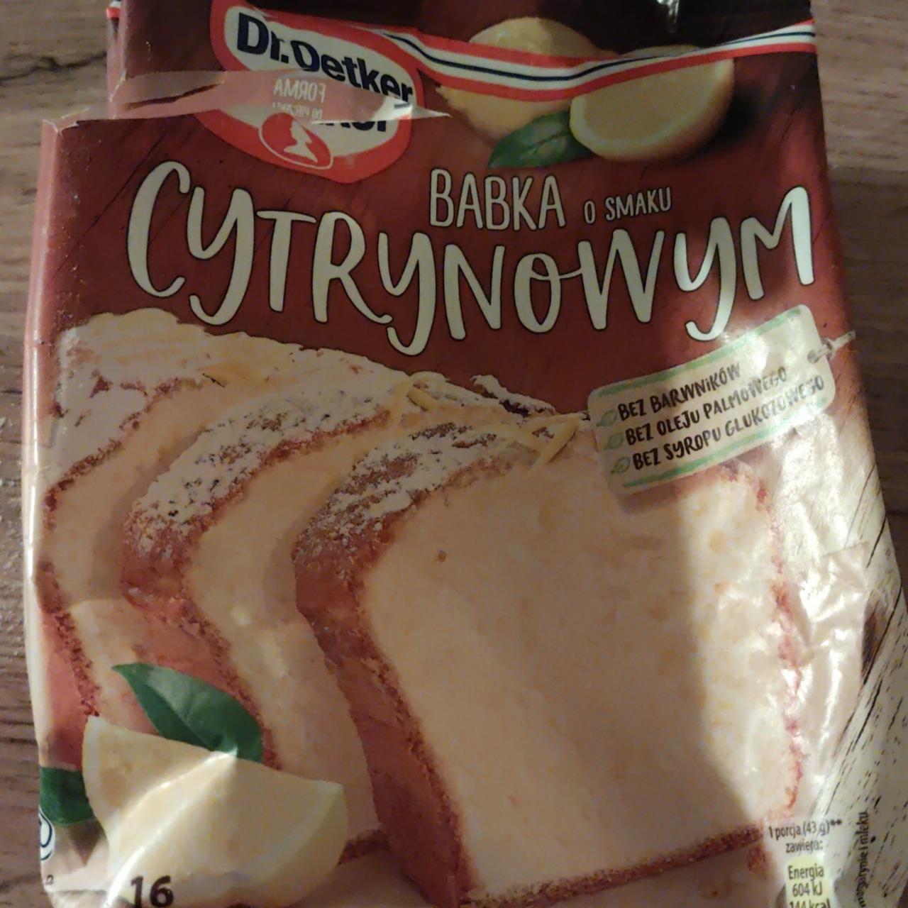 Zdjęcia - Dr. Oetker Babka o smaku cytrynowym 375 g