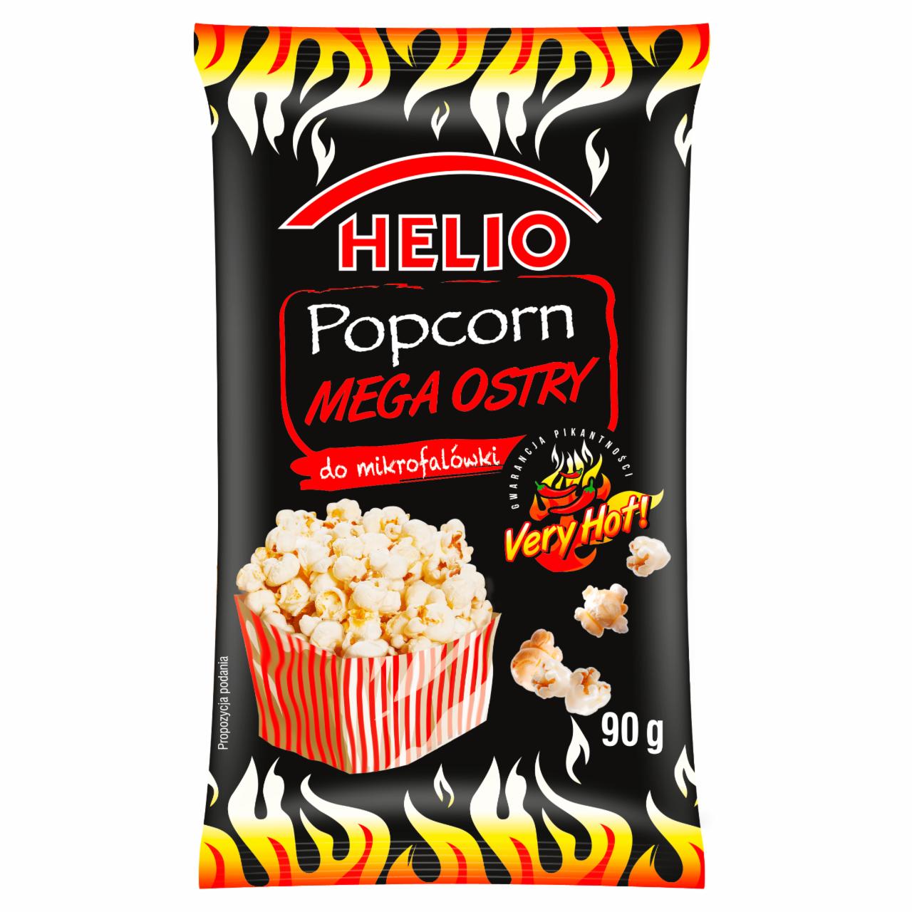 Zdjęcia - Helio Popcorn mega ostry do mikrofalówki 90 g