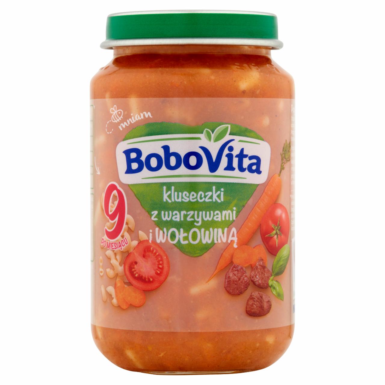 Zdjęcia - BoboVita Kluseczki z warzywami i wołowiną po 9 miesiącu 190 g