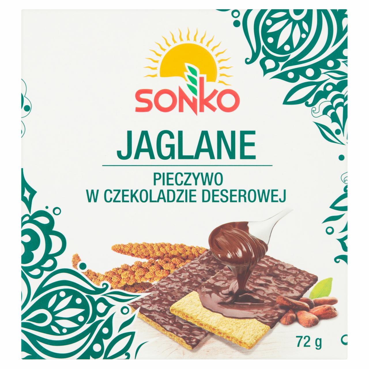 Zdjęcia - Sonko Pieczywo w czekoladzie deserowej jaglane 72 g
