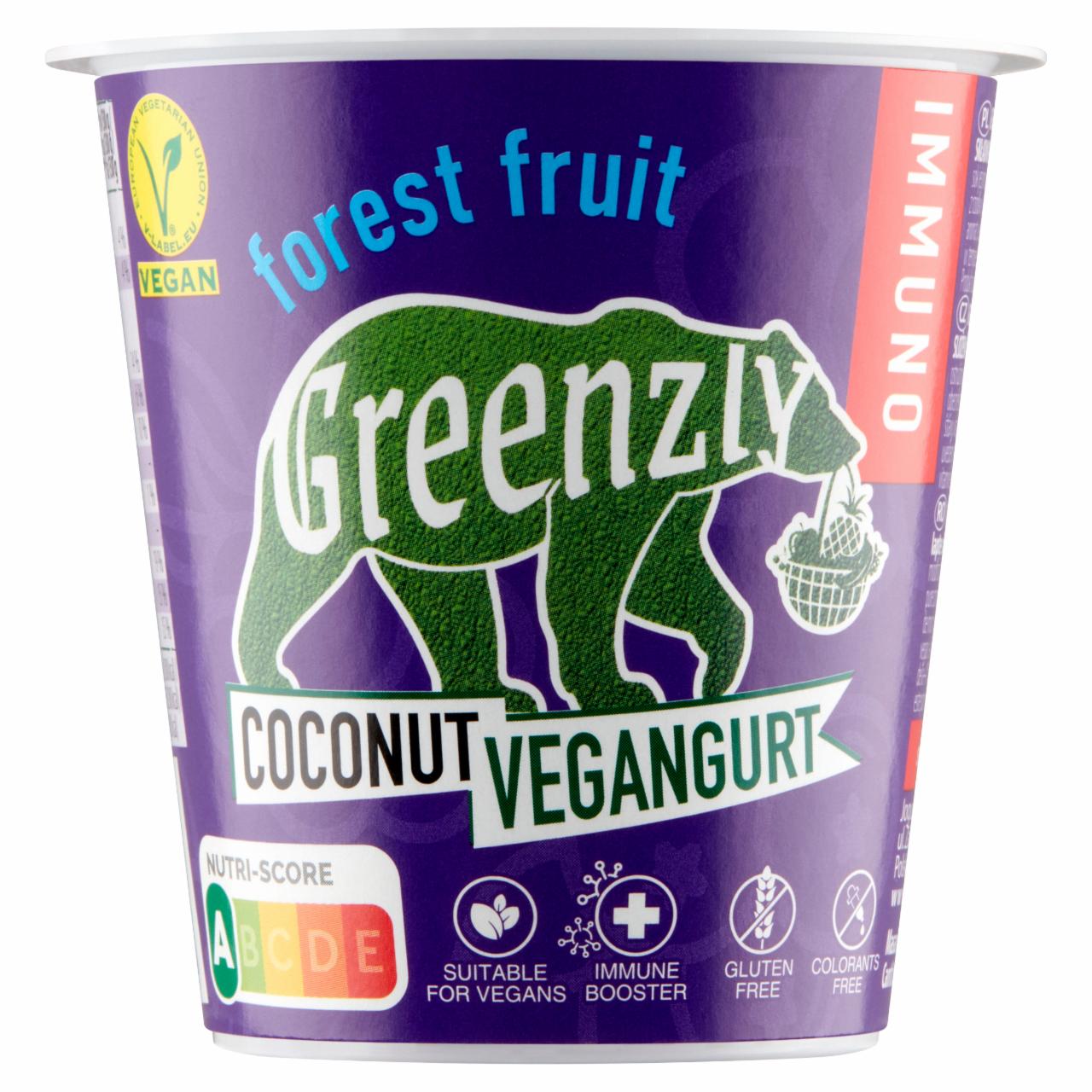 Zdjęcia - Greenzly Kokosowy vegangurt owoce leśne 130 g