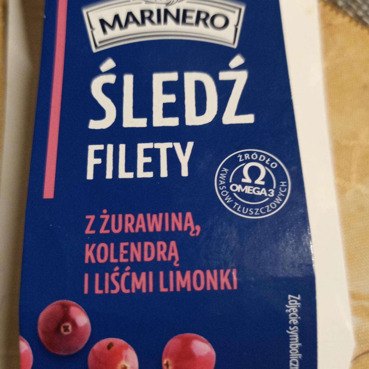 Zdjęcia - Śledź filety z żurawiną, kolendrą i liśćmi limonki