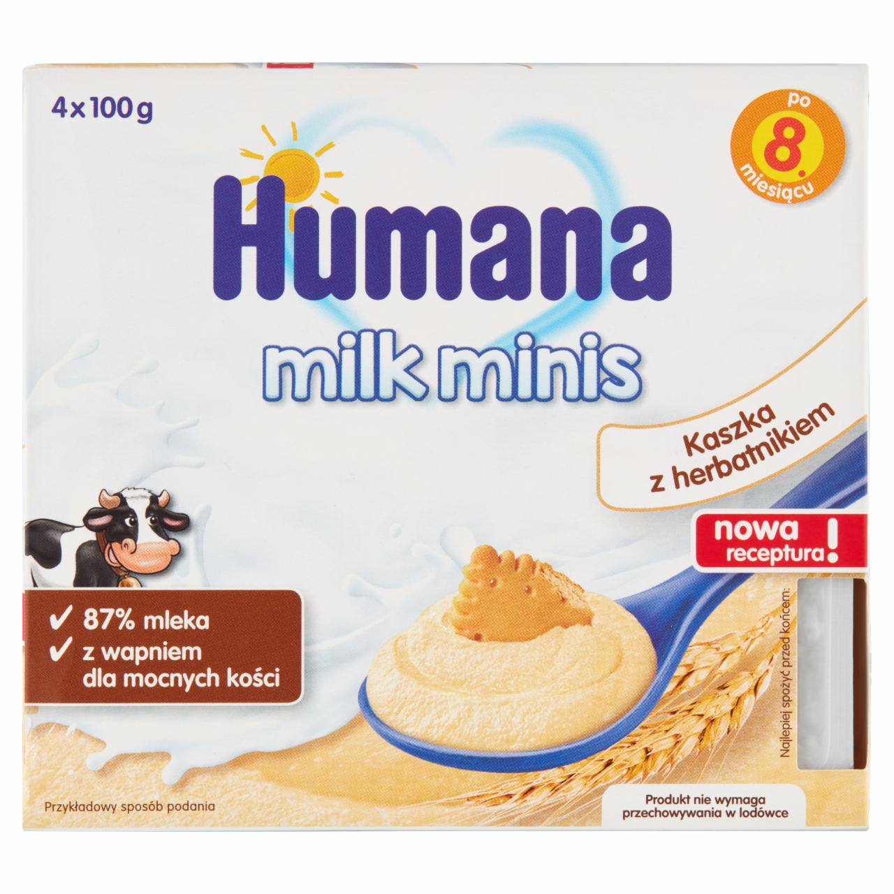 Zdjęcia - Humana Milk Minis Deserek mleczny kaszka z herbatnikiem po 8. miesiącu 400 g (4 x 100 g)