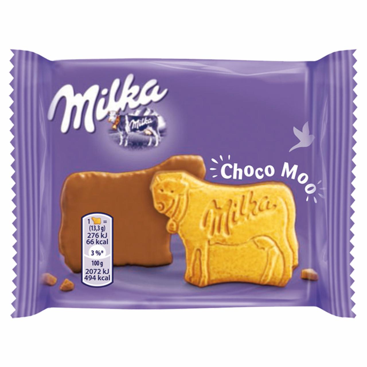 Zdjęcia - Milka Choco Moo Ciastka oblane czekoladą mleczną z mleka alpejskiego 40 g