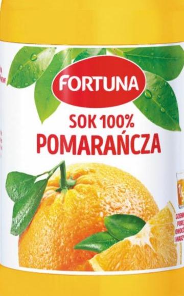 Zdjęcia - Fortuna Sok 100% pomarańcza 1 l