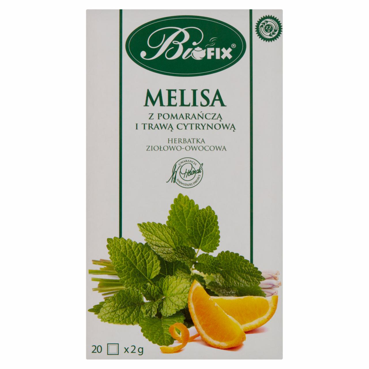 Zdjęcia - Bifix Herbatka ziołowo-owocowa melisa z pomarańczą i trawą cytrynową 40 g (20 x 2 g)