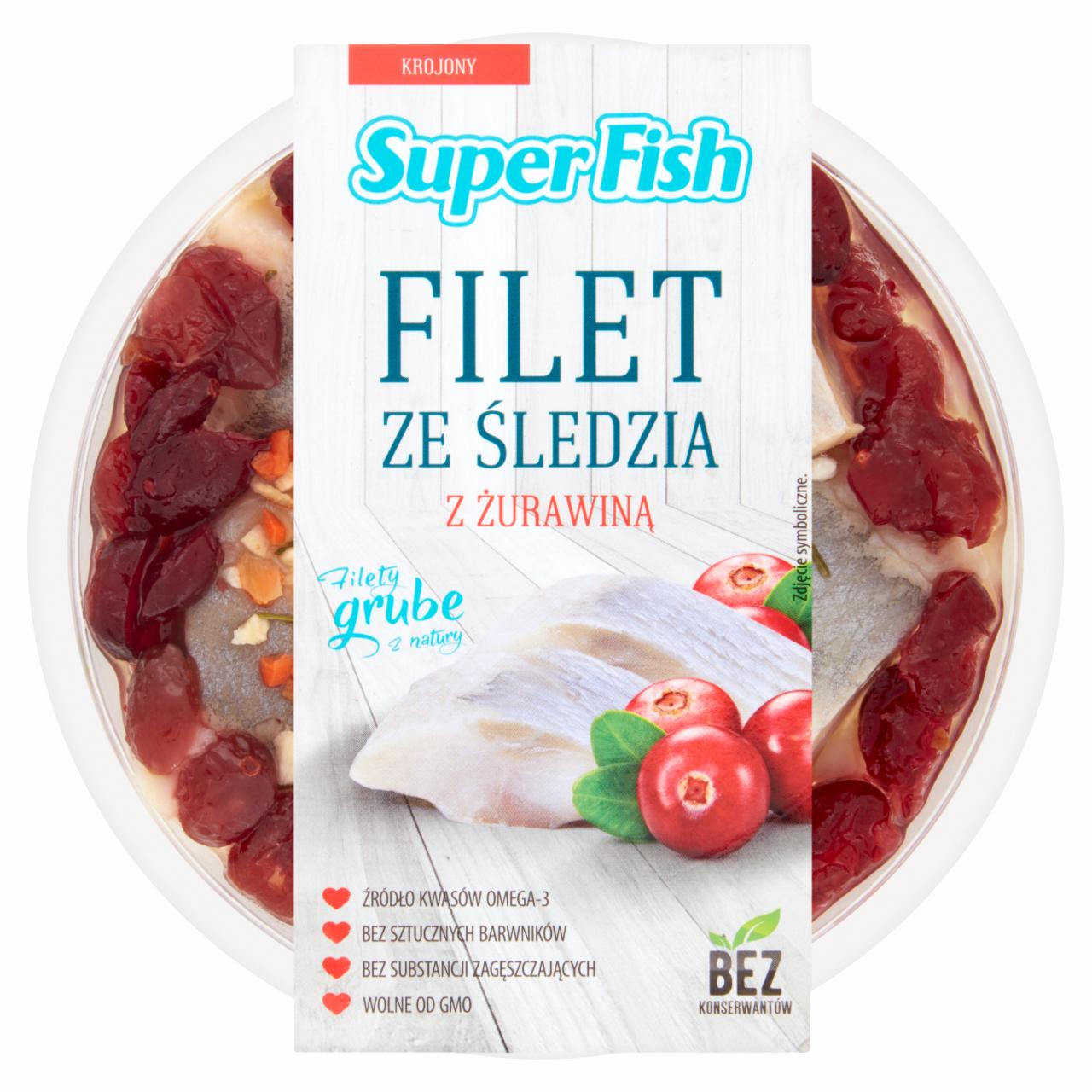 Zdjęcia - SuperFish Filety ze śledzia & żurawina 200 g