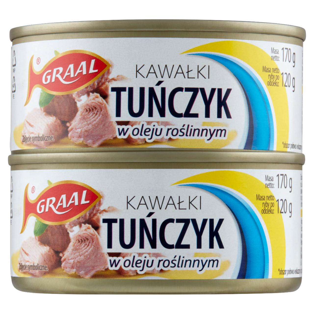 Zdjęcia - Graal Tuńczyk kawałki w oleju roślinnym 2 x 170 g